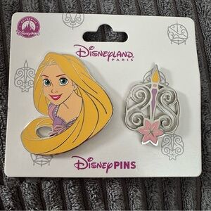 DLP Disneyland Paris Rapunzel and Candle 2 Piece Disney Pin Set